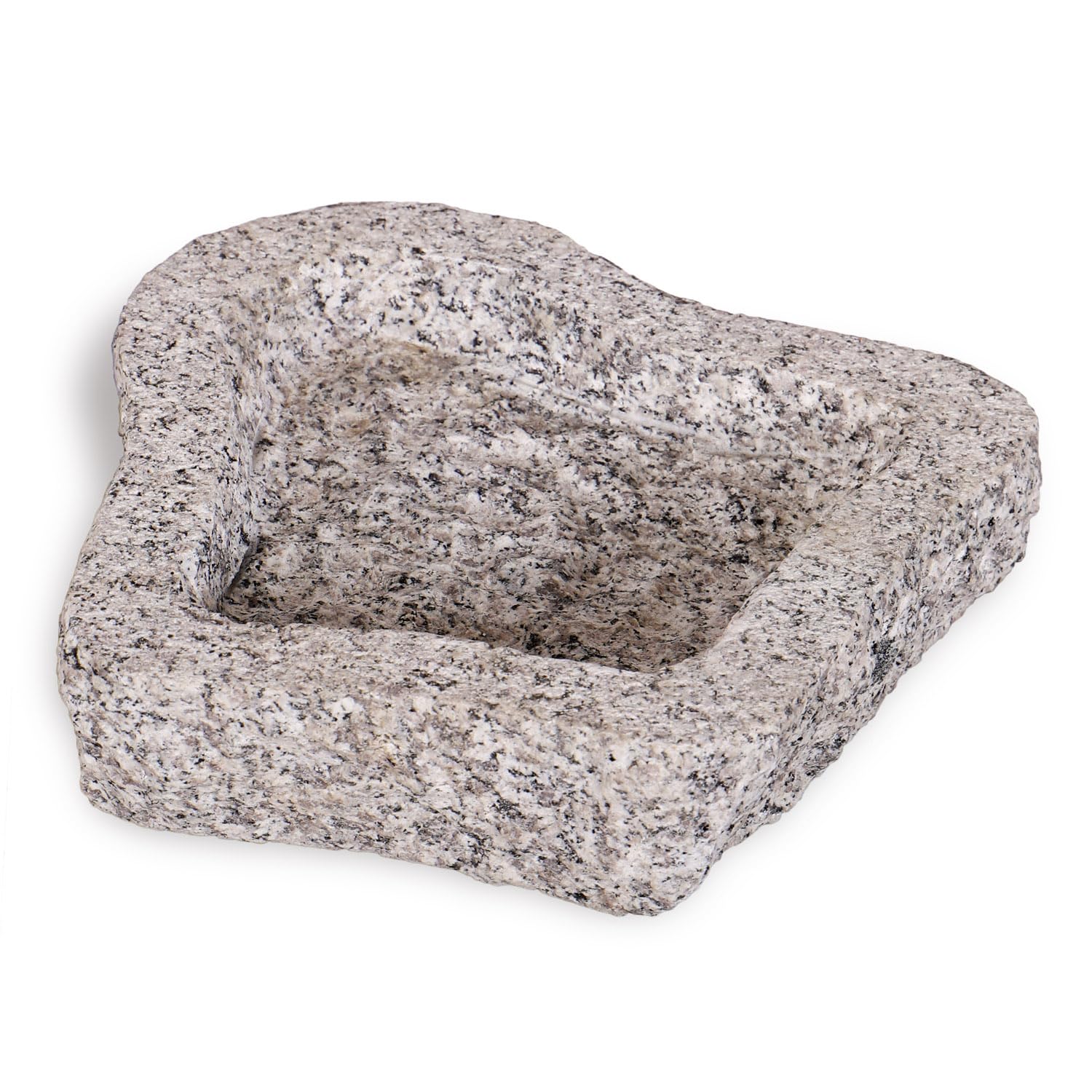CLGarden Granit Vogeltränke frostsicher Vogelbad Naturform Winterfest Schale Tränke Natur Stein