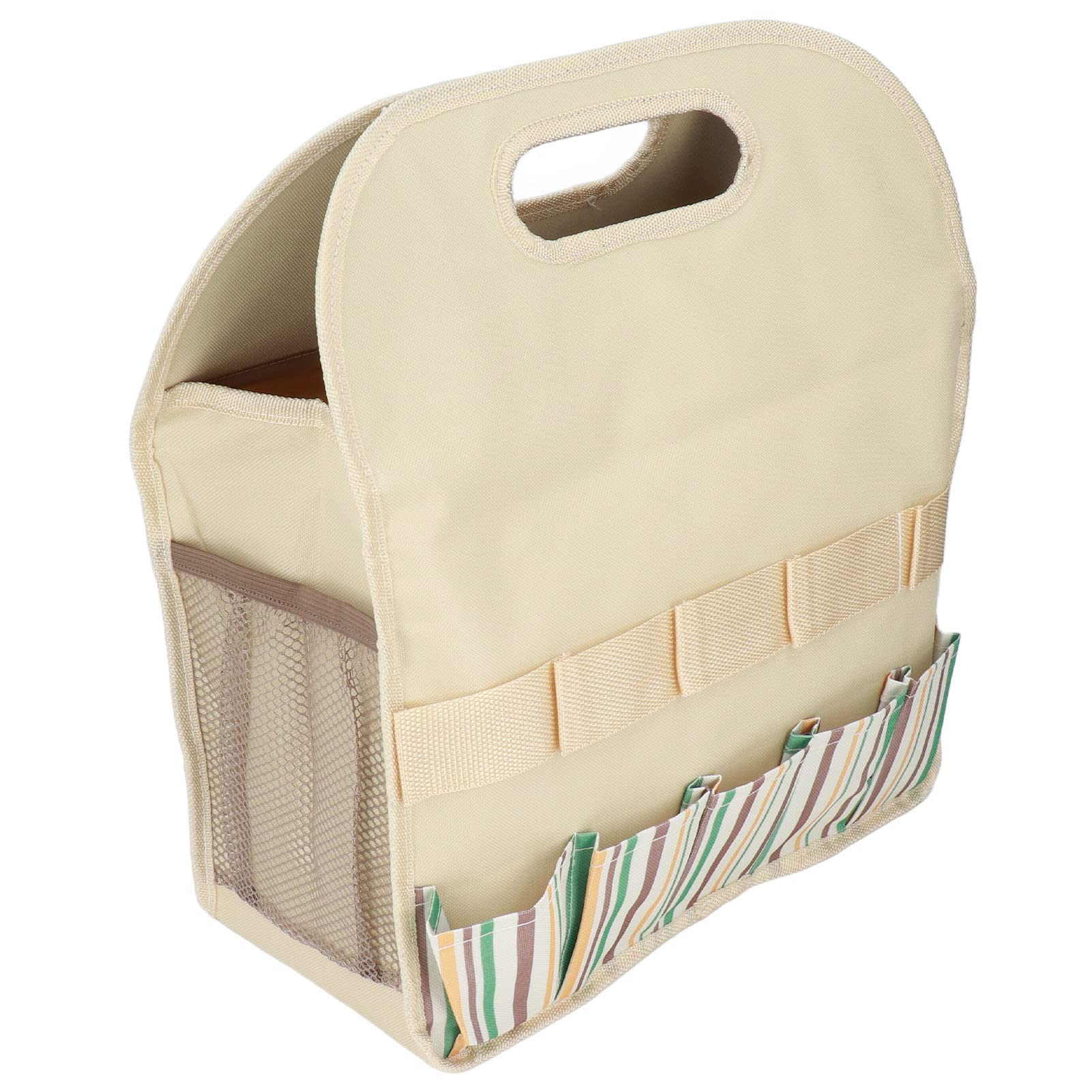 Garden Tool Bag With Multi-Pockets, Oxford Cloth Organizer For Gardeners(Brown)