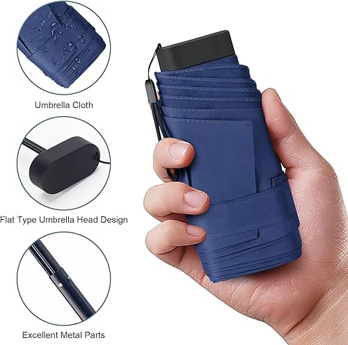 Miniatura 6 de LEAGERA Compact Travel Umbrella with Case - Mini Umbrella for Purse, Small Lightweight &Tiny Umbrellas Design Perfect for Parasol Outdoor