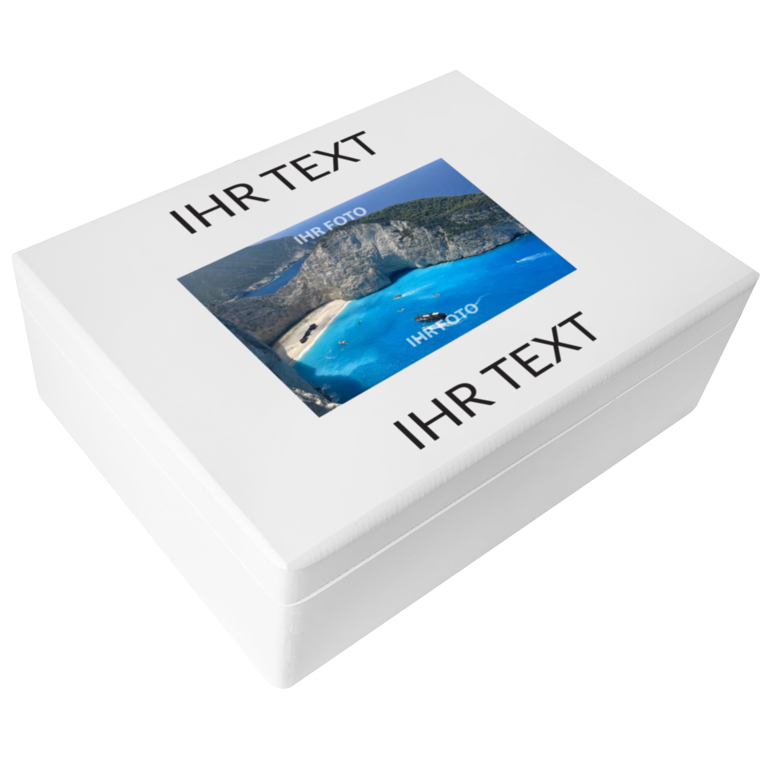 Creative Deco Weiße Personalisierte Geschenke Wunschtext + Foto | Fotogeschenke Holzkiste | dein Eigenes Bild Individuelle Geschenk JGA | Geschenkkiste Geschenkbox für Frauen, Männer und Paar