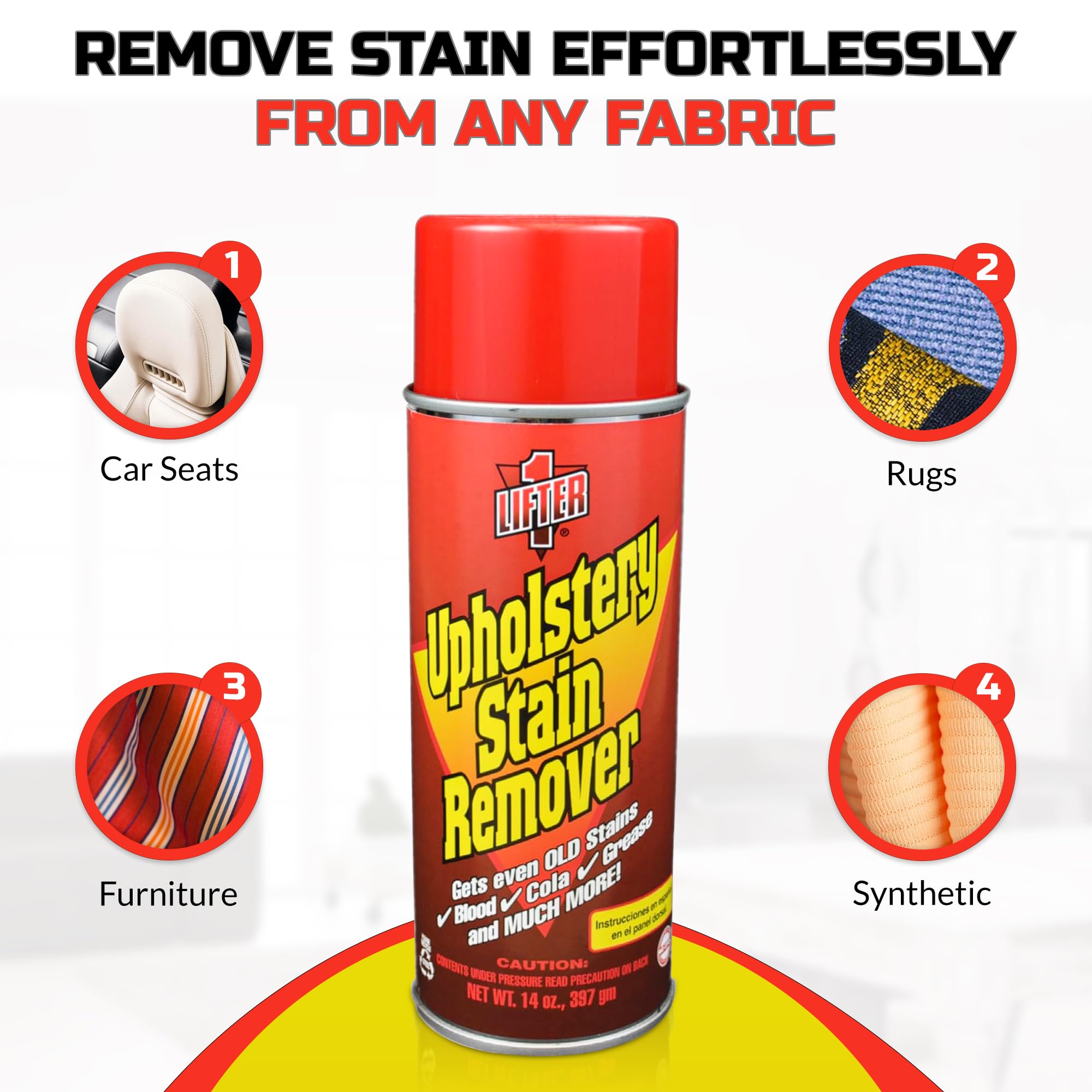 Amazon.com: Lifter-1 Multi-Fabric Upholstery Stain Remover and