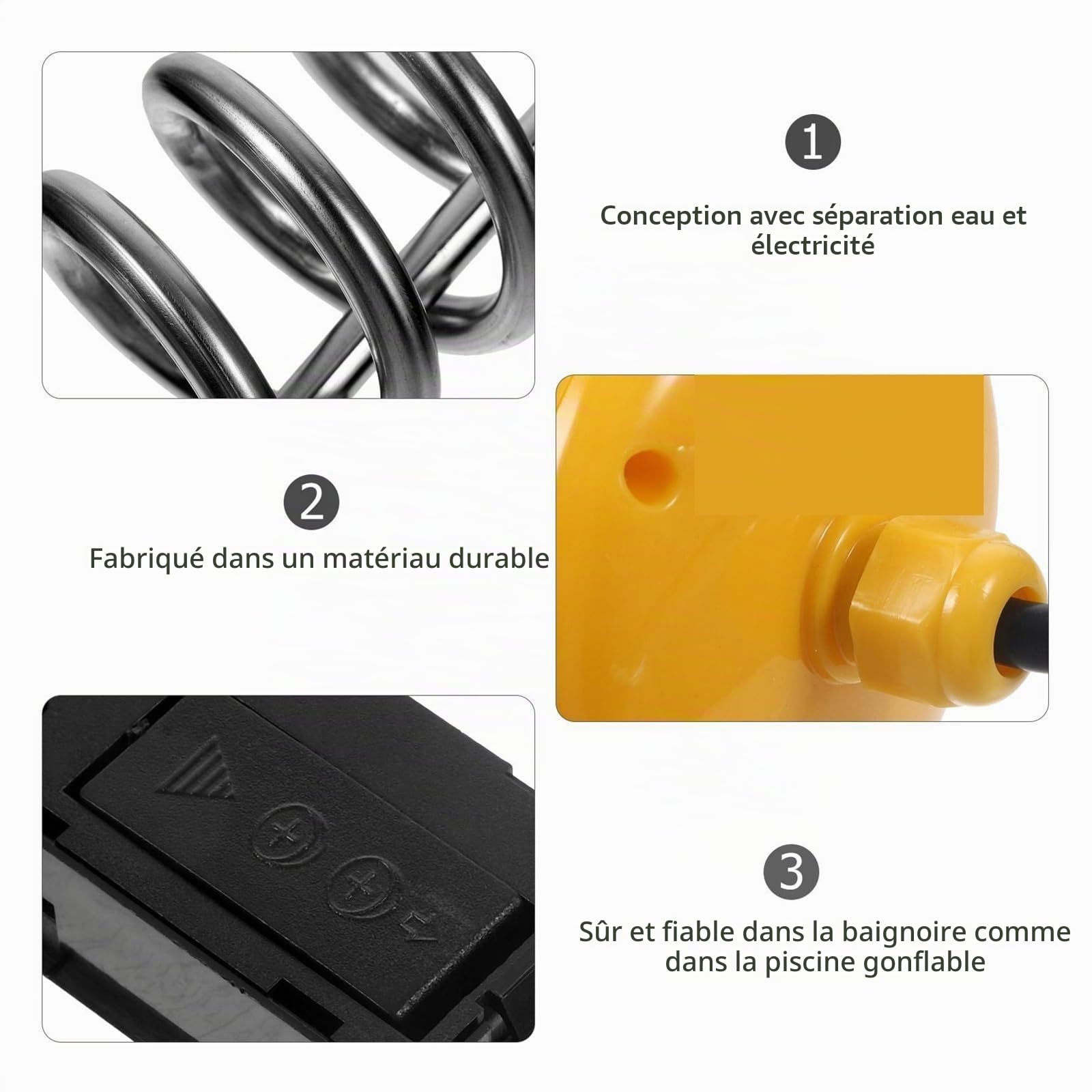 Chauffe-Eau, Chauffe-Eau Gonflable 3000 W avec thermomètre et séparation de l'eau l'électricité for Piscine