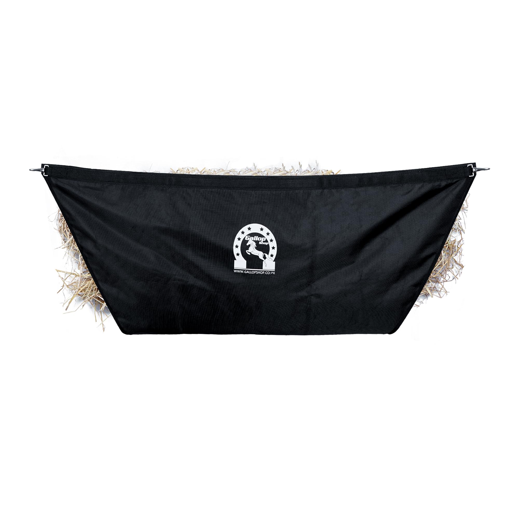 Gallop Horse Hay Feeder Corner Sling, Large Waterproof Hay Bar (Black, Small)