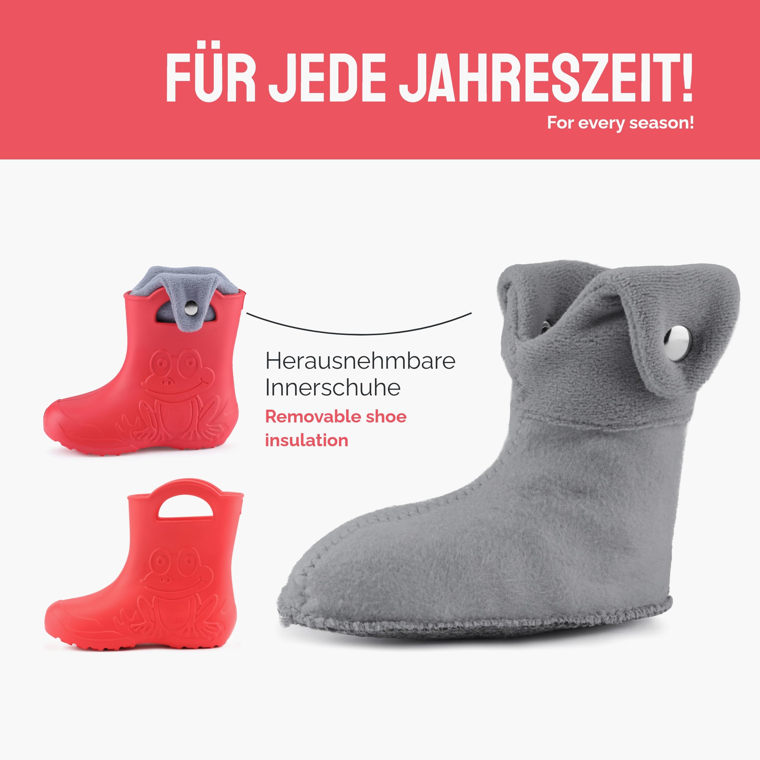 Ladeheid EVA Dziecięce Buty Gumowe Przeciw Deszczowe LA-CA-04