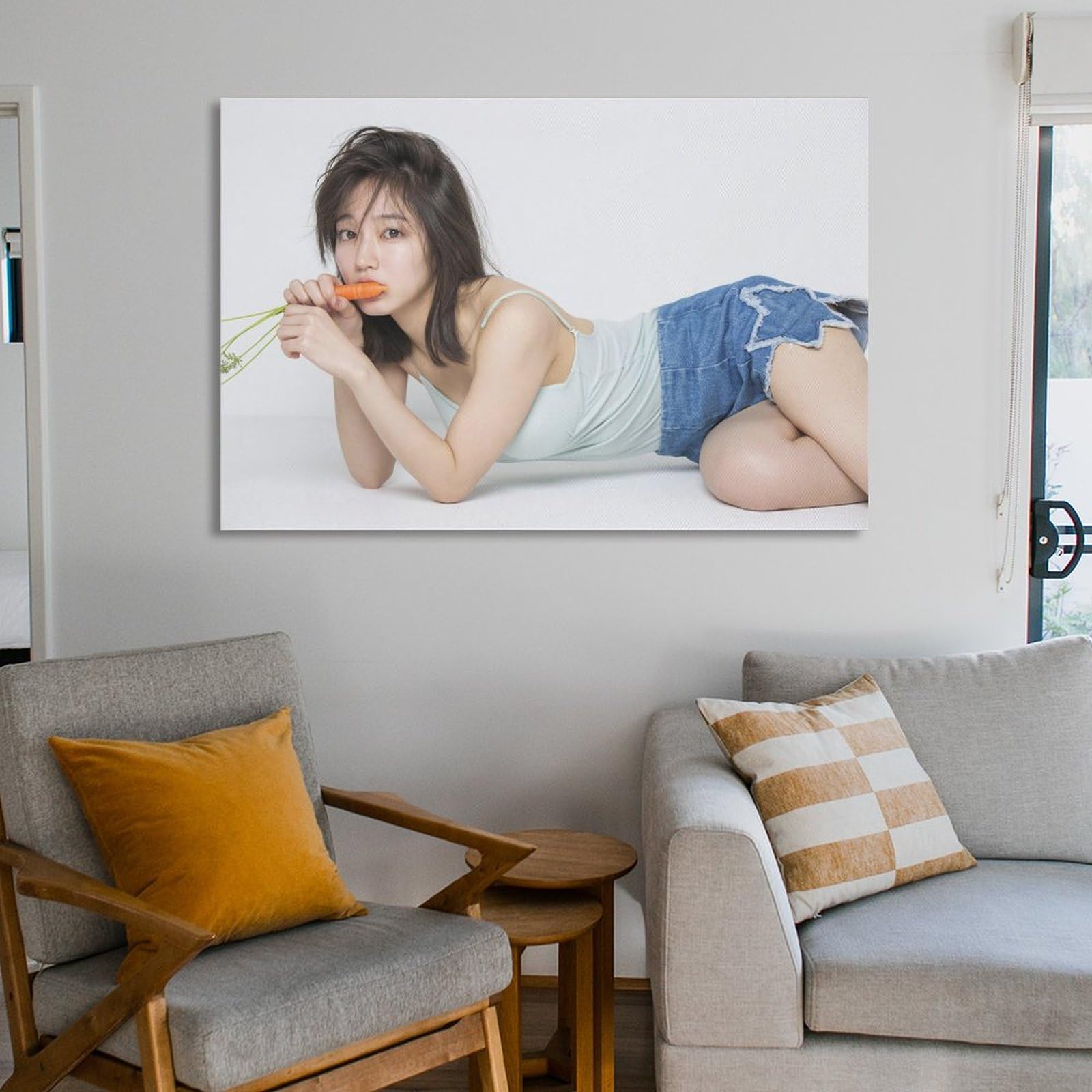 Amazon.co.jp: 女優の「吉岡里帆」写真 (12) プリント キャンバス 絵画