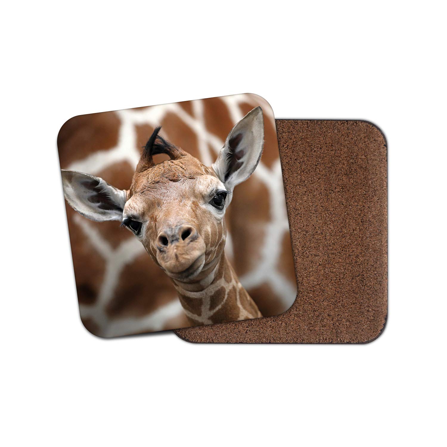 1 x Baby Giraffe Coaster - Wild Animal Cute Africa Zoo Safari Nature Fun #12323