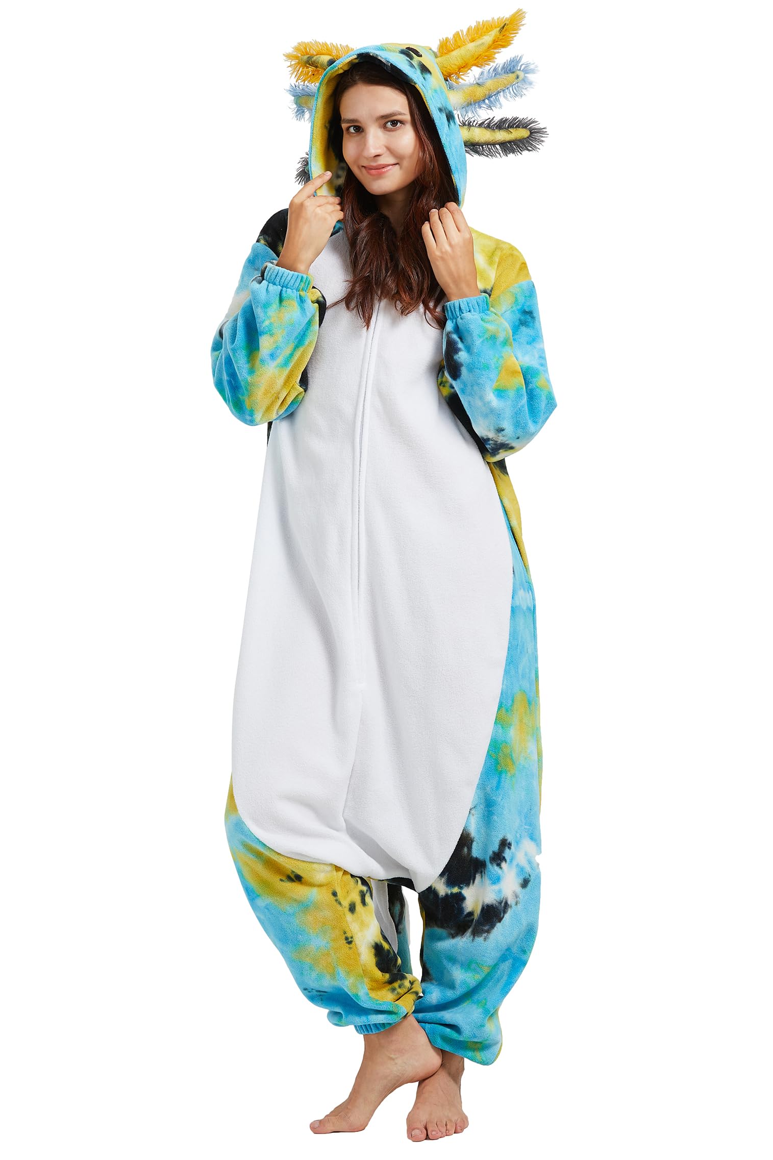 DELEY Unisex Mono de Una Pieza para Niños, Pijamas de Animales Disfraz de Cosplay de Halloween para Mujeres y Hombres Ropa de Dormir para Padres e Hijos