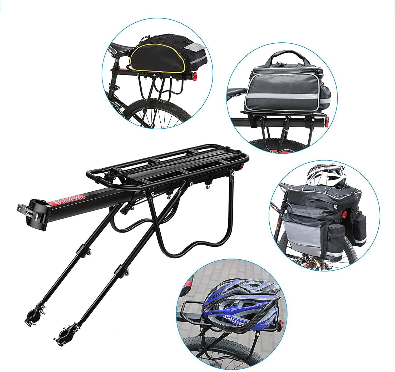 VARUN Portaequipajes para Bicicletas de Montaña, Portaequipajes Universal de Aluminio para Bicicletas de Montaña de 24-29 Pulgadas