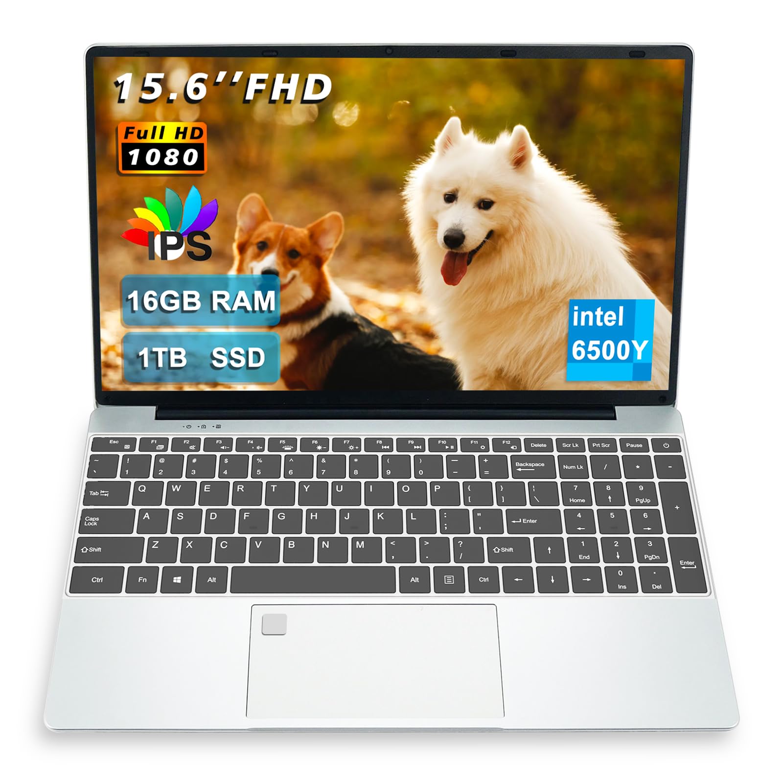 17 Inch Laptop Computer- 12th Gen Celeron N95 (Up to 3.4GHz), 16GB RAM 512GB SSD，Thin & Portable with Backlit Keyboard, Type-C/HDMI/WiFi 5/RJ45/BT，Office/Study