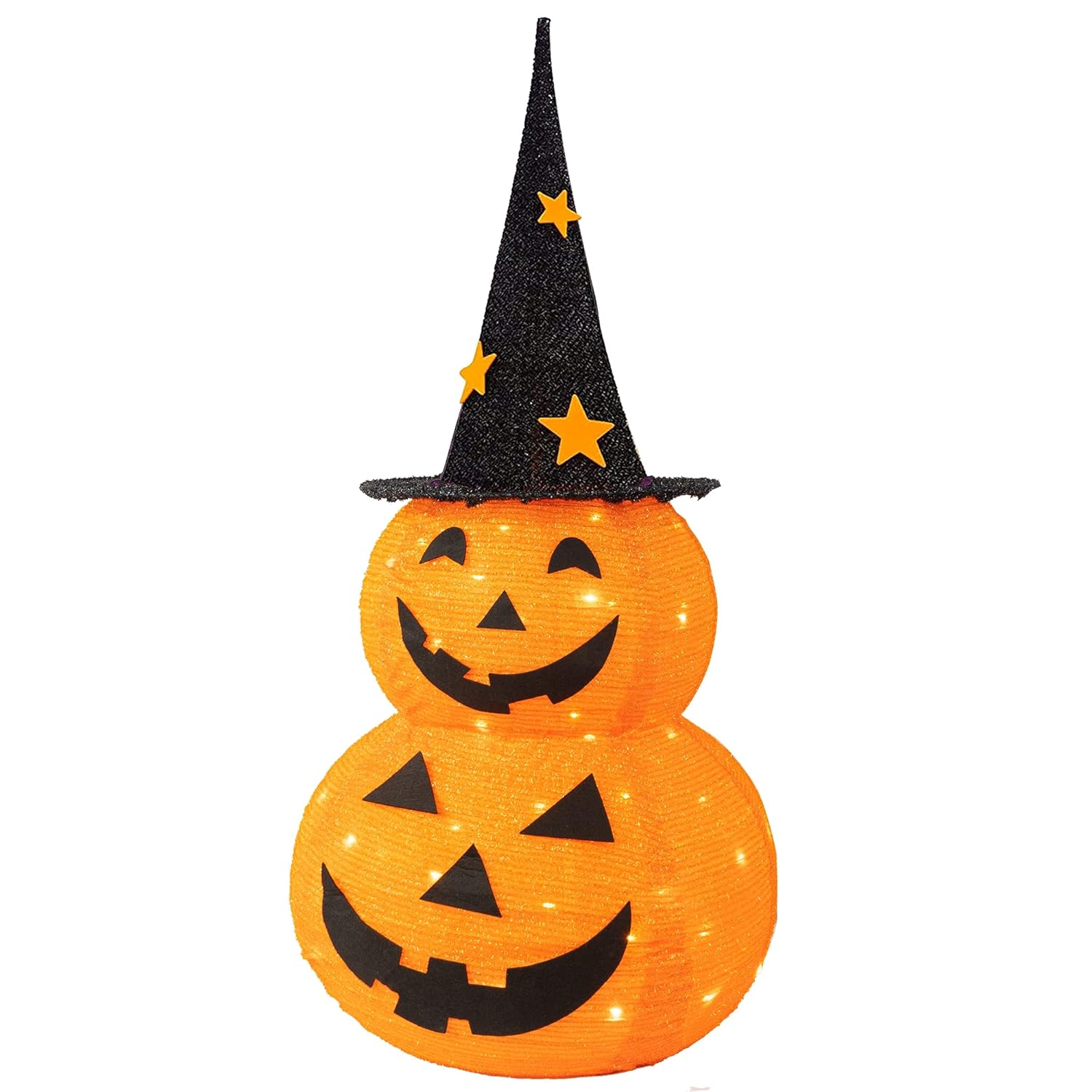 NEROSUN 3FT LED Pumpkin Man Decoration