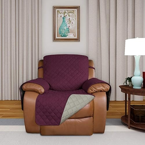 Miniatura 2 de PureFit - Funda acolchada reversible para sofá, funda protectora para muebles resistente al agua y lavable, con relleno de espuma, base