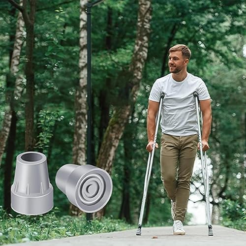 Miniatura 17 de 4 puntas de caña de 3/4 pulgadas, puntas de caña de goma resistentes, puntas de goma de repuesto antideslizantes para bastones, bastones