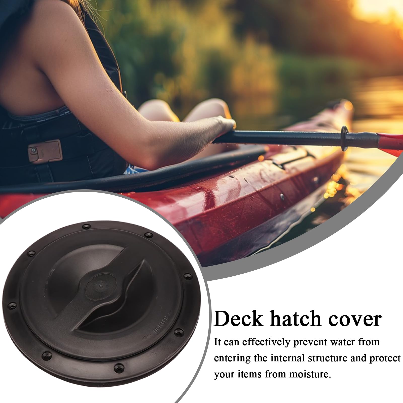Generisch Kajak-Lukenabdeckung – ABS 20–25 X 3 cm | Langlebige Marine-Deckdichtung | Lukendeckel Zur Aufbewahrung Von Kajaks, Zum Schutz Beim Wassersport Und Bei Outdoor-Abenteuern