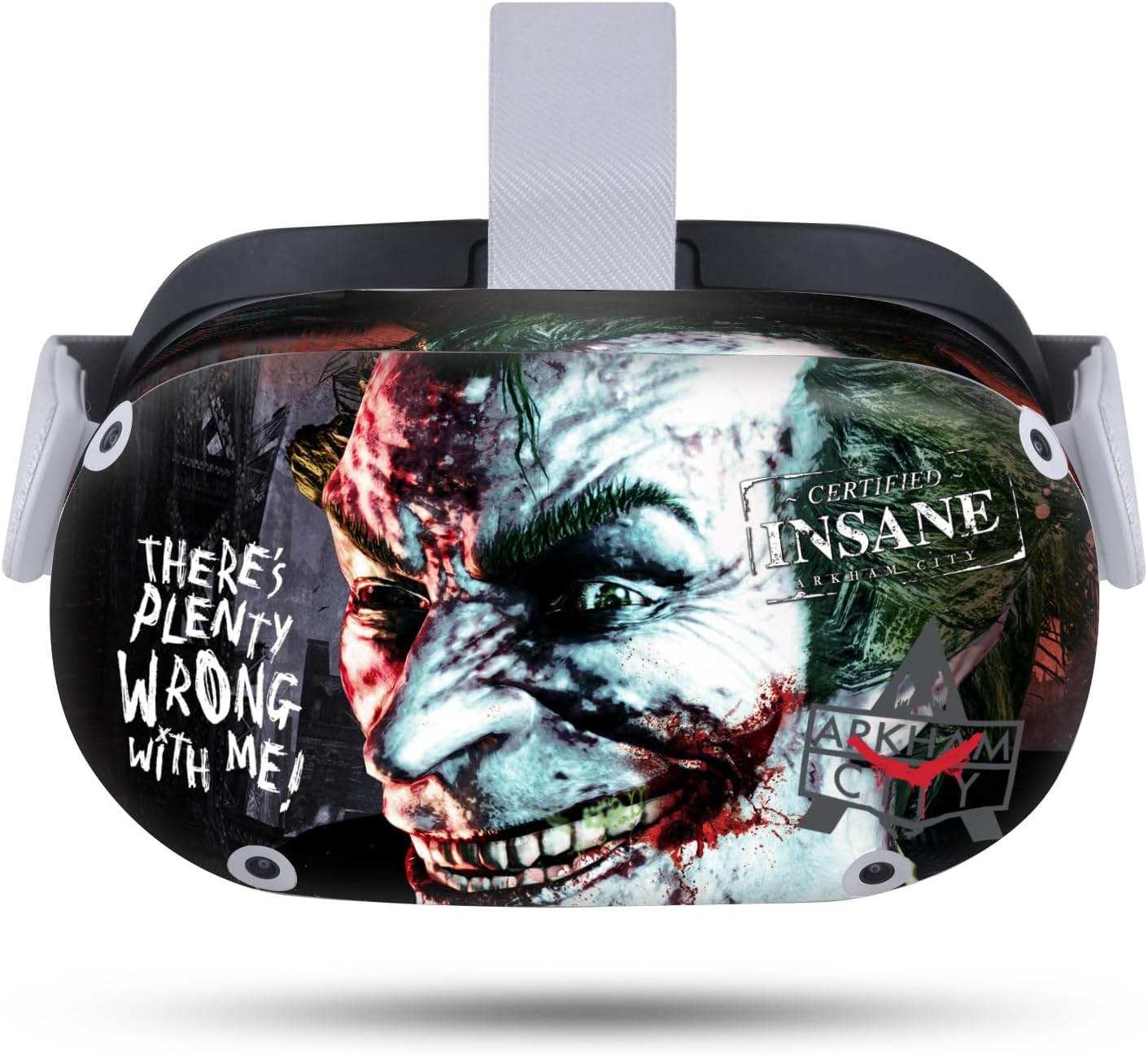 Head Case Designs Officially Licensed Batman Arkham City Joker Wrong with Me Graphics Vinyl Sticker Skin Decal Cover Compatible with Meta Quest 2