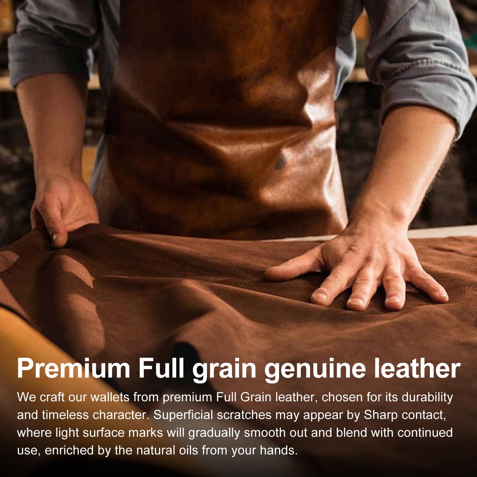 furid Genuine Leather Wallet for Men: Slim RFID Minimalist Wallets with Money Clip - Smart Pop Up Credit Card Holder for Front Pocket - Gifts for Husband Father on Birthday Anniversary