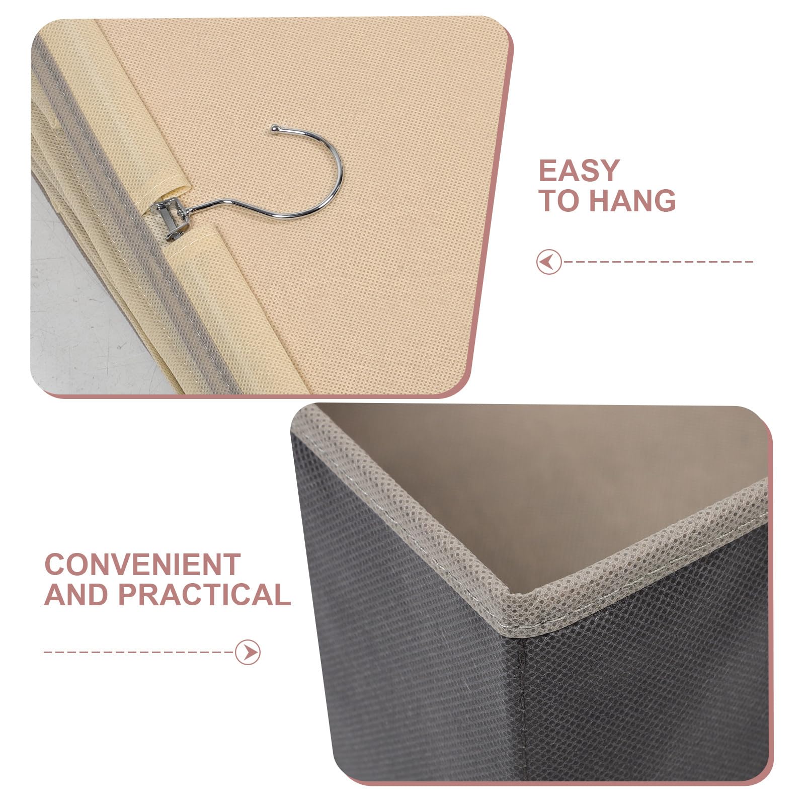 Sosoport Organizador Colgante Beige 6 Niveles y Compartimentos Separados, Construcción Resistente y de Espacio para Armario de Tela No Tejida Adecuado para Dormitorios