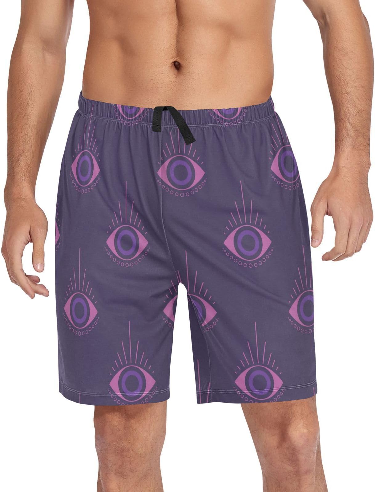 Evil Eye Mens Drawstring Pajama Bottoms Pjs Pants For Men with Pockets for Fall Sweatpants S