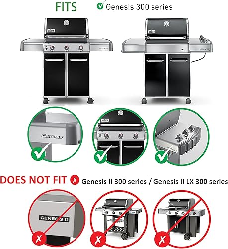 Miniatura 6 de Rejilla Sear de 9.5MM 19.5" para Weber Genesis 300 Series, E310 E320 E330 S310 S320 S330, Weber Grill Grill Rejillas de acero inoxidable Piezas