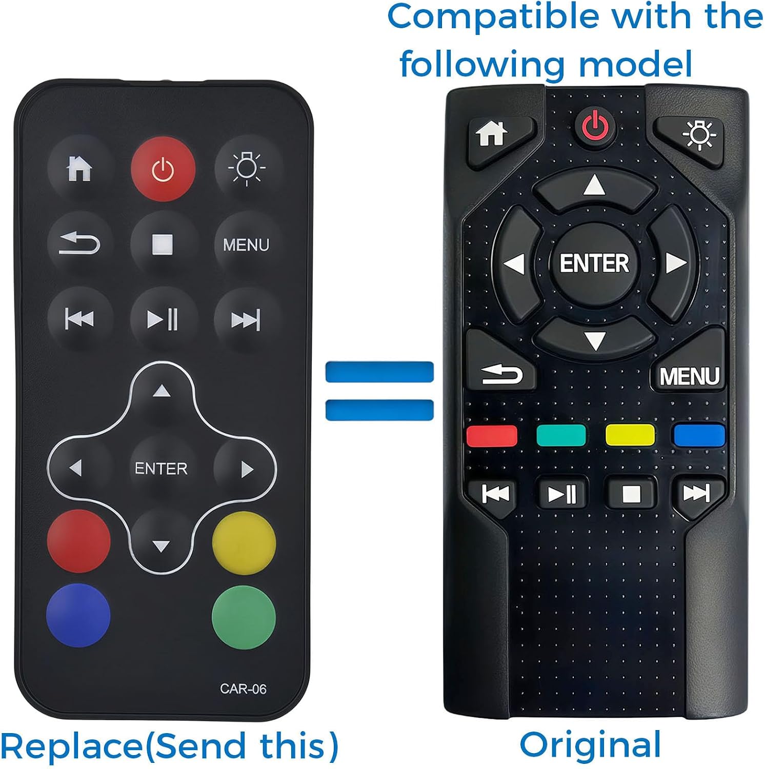 Replacement Remote Control for Honda Odyssey Elite/Touring/EX-L/EX Rear Entertainment DVD 39560-THR-A020-M1 39560THRA020 2018 2019 2020 2021 2022 2023