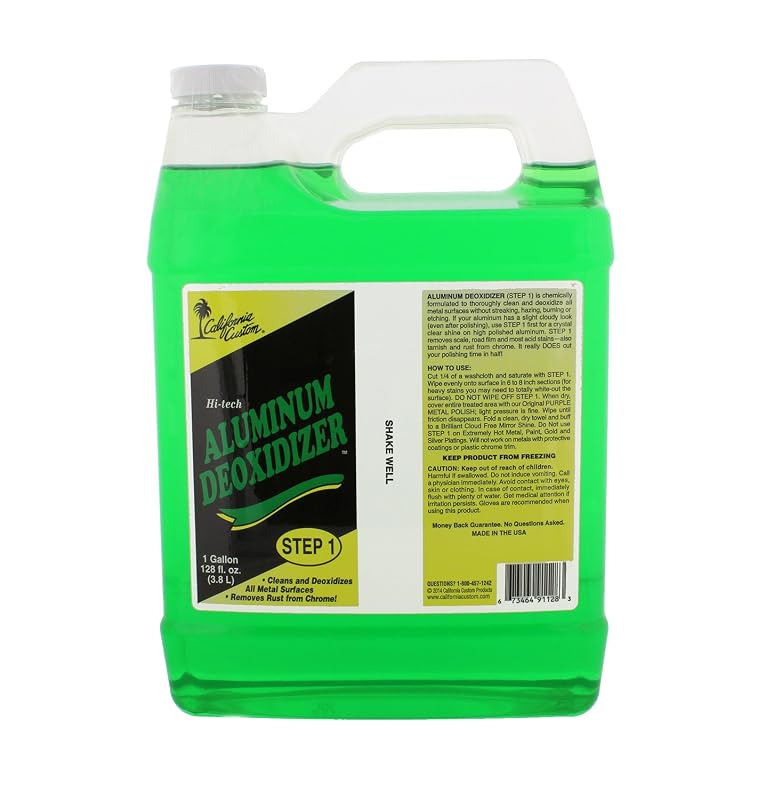 Aluminum Deoxidizer California Custom – Limpador e desoxidante para alumínio e superfícies metálicas, frasco de 3,8 L