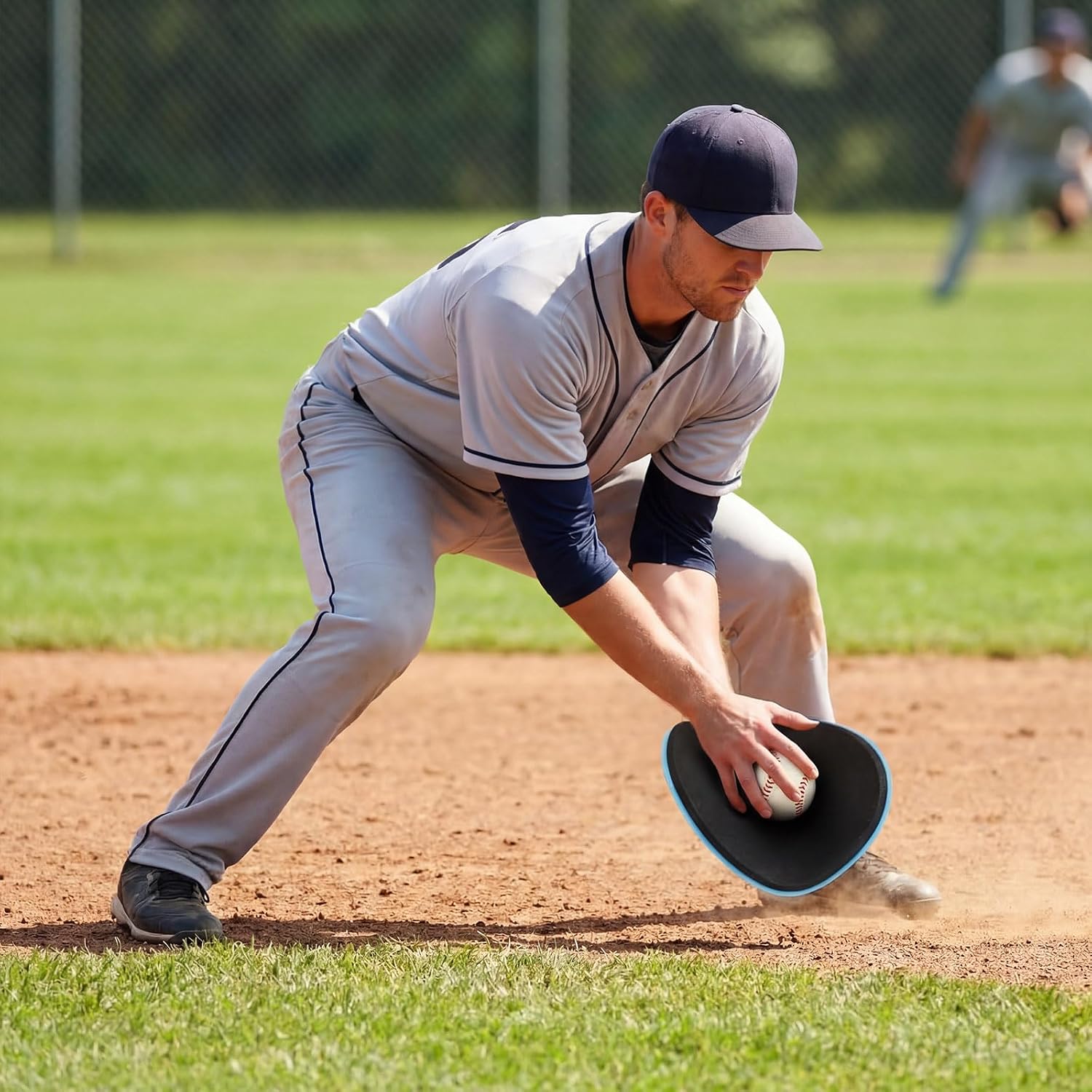 Leyndo Baseball Training Glove Foam Fielding Trainer Infield Training Gloves Baseball Fielding Gloves for Quick Hands Batting Practice Two Hands