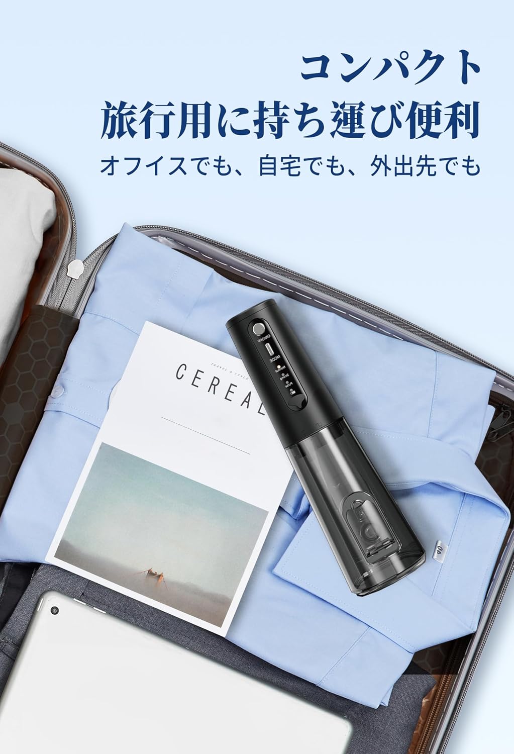 Ear Wax Removal，Electric Ear Cleaner，Powered Ear Cleaner-Ear Irrigation Flushing System with Water Resistant USB Rechargeable - Safe & Effective for Electric Ear Cleaner Tool - (Black)