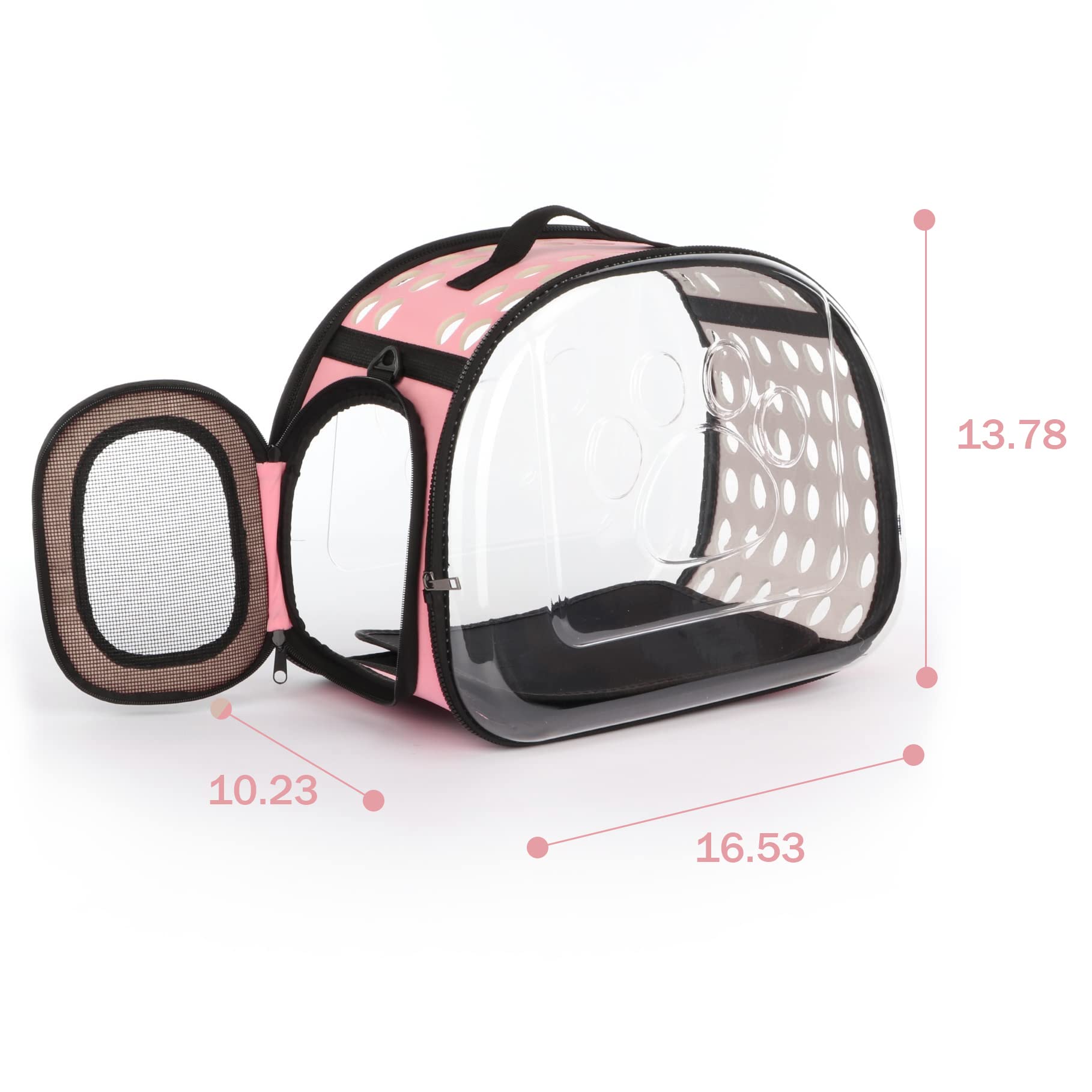 Zaino trasparente traspirante per animali domestici, per gatti, zaino per cani, zaino da viaggio approvato dalla compagnia aerea, progettato per passeggiate in viaggio.