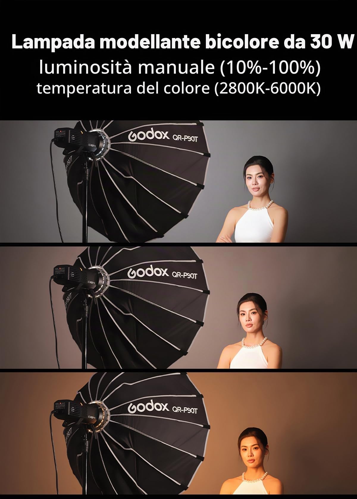 GODOX AD400 Pro II TTL - Adattatore per fotocamera 400 Ws, Bowens Speedlight 2,4 G Wireless X HSS 1/8000s, tempo di ricarica 0,01 – 1s, luce di regolazione a LED, GODOX AD400PRO II Flash per Canon
