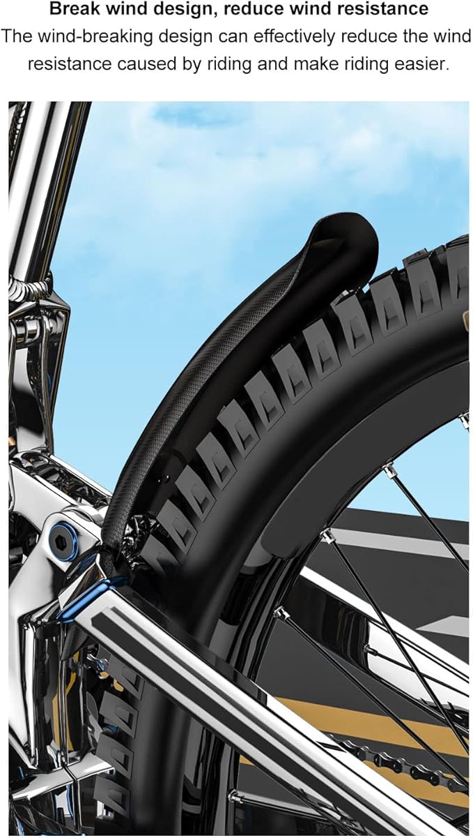 Guardabarros Universal MTB 26/27.5/29 Pulgadas Negro Plástico miniatura 3
