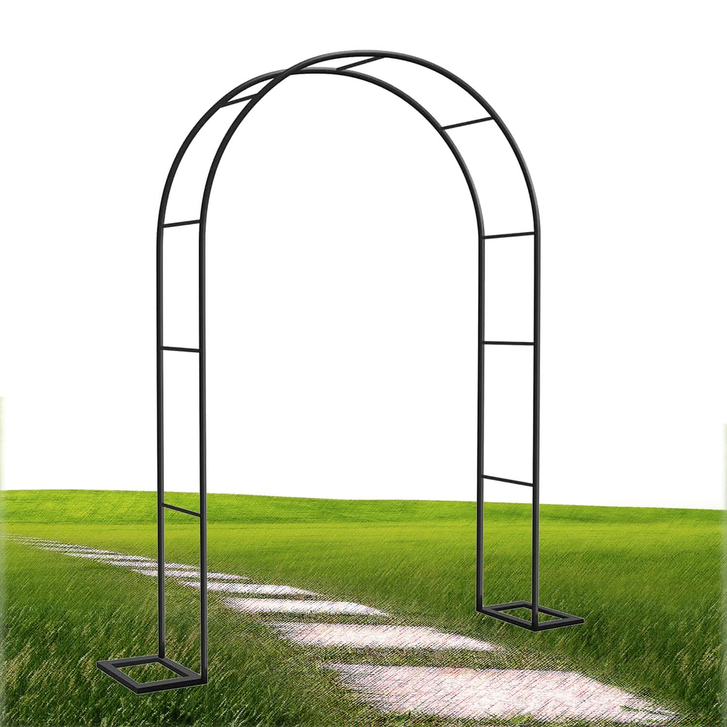 Tonnelle plantes grimpantes roses pergola arche jardin acier