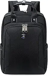 Mochila Executiva para Notebook 15.6" - Reforçada com Alça Dupla de Mão, Engate de Mala, Compartimento Extra para Tablet e Bolsos Laterais para Trabalho, Viagem e Dia a Dia Masculina Cor Preta