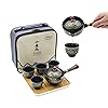 LURRIER Porcelain Gongfu Tea Set with 360° Rotation