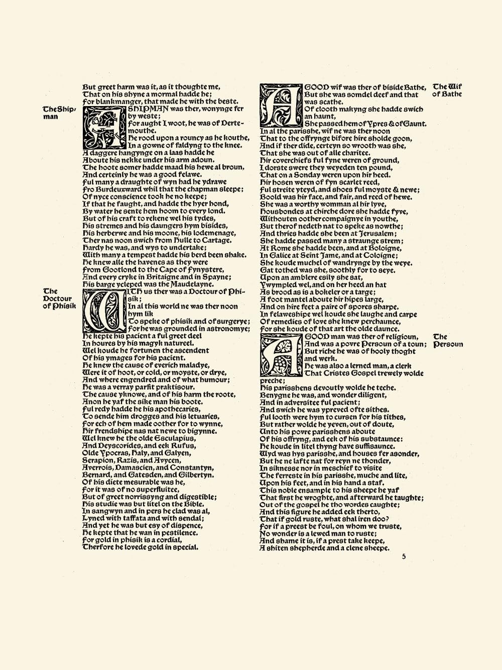 The Works of Geoffrey Chaucer: The William Morris Kelmscott Chaucer With Illustrations by Edward Burne-Jones (Calla Editions)