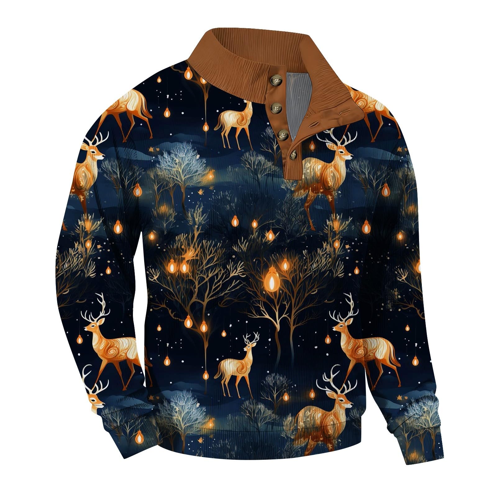 Ropa Protección Solar Sudadera con Capucha Estampado Navideño Completo, Patrones Festivos Clásicos, Tela Cómoda, Tus Atuendos Navideños Personalizada Trabajo Hombre Verano Cortavientos