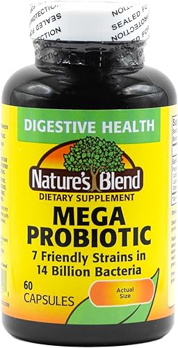 Natures Blend Mega cápsulas probióticas, 60 unidades por botella