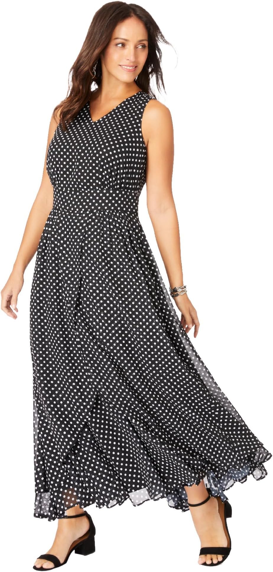 Jessica London Women's Plus Size Georgette Flyaway Maxi Dress