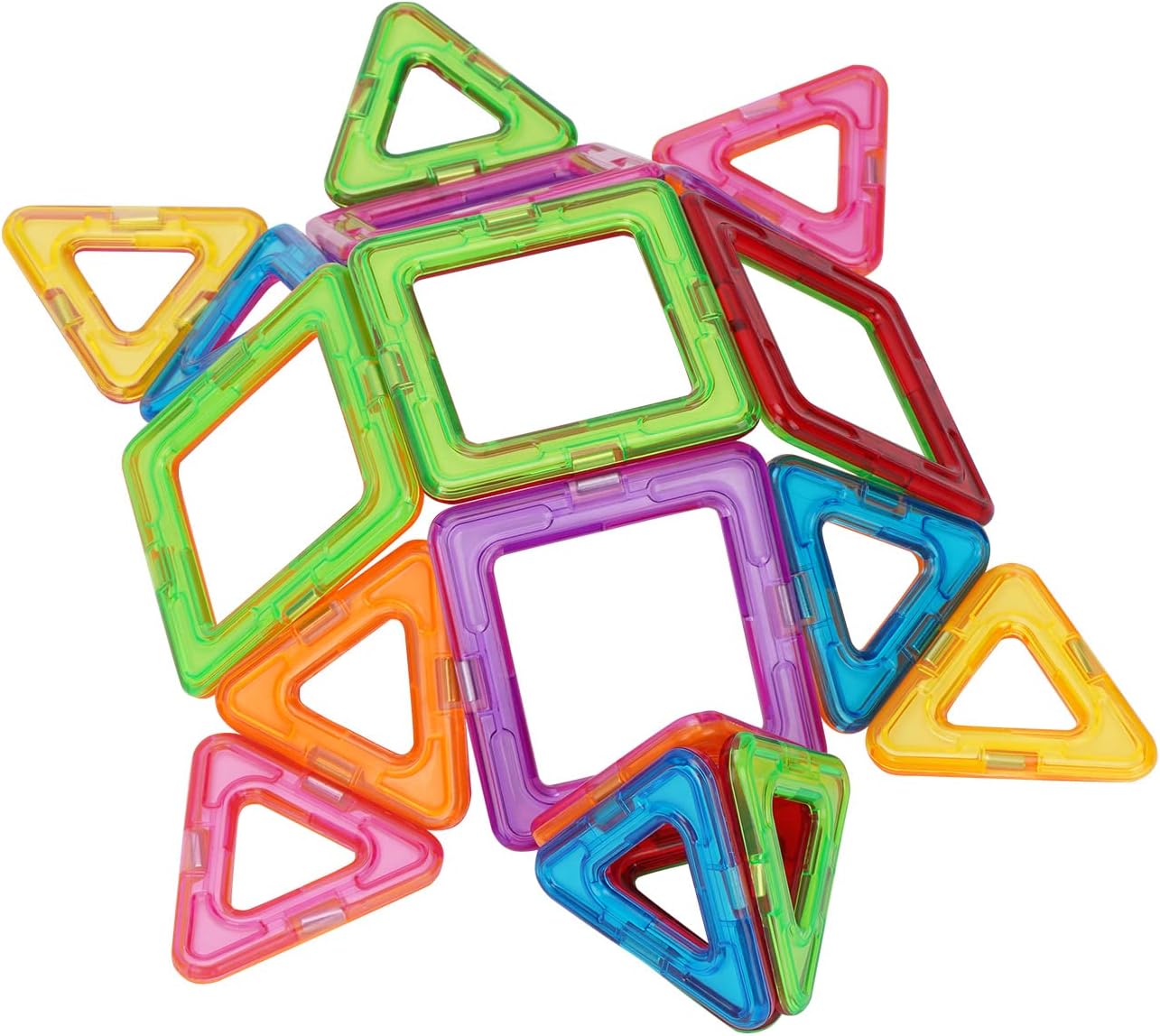 Magnetic Blocks Tough Building Tiles STEM Toys for 3+ Year Old Boys and Girls Learning by Playing Games for Toddlers Kids Toys Compatible with Major Brands Building Blocks (30PCS)