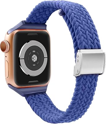Amazon.com: SLICKA Correa trenzada delgada compatible con Apple Watch de  1.496, 1.575, 1.654, 1.654, 1.732 y 1.732 pulgadas, para mujeres y hombres,  correas elásticas ajustables para iWatch Series 7, 6, 5, 4, 3, 2, 1 SE :  Celulares y Accesorios
