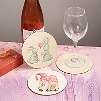 Vista 6 de 80 círculos de madera de 5 pulgadas para manualidades, círculos de madera sin terminar, disco de madera redondo natural, recortes de madera