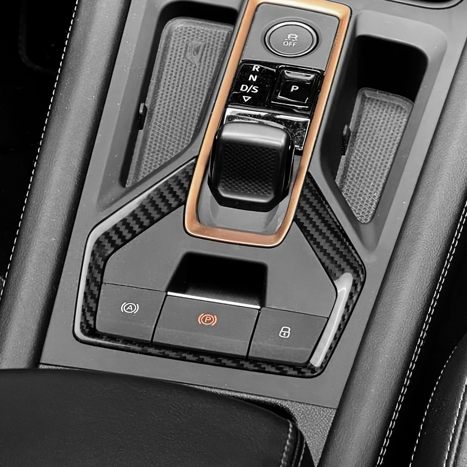 KUNGKIC Per Cupra Formentor/Cupra Leon 2025 2026 in fibra di carbonio per console centrale leva del cambio pulsanti Cornici accessori interni