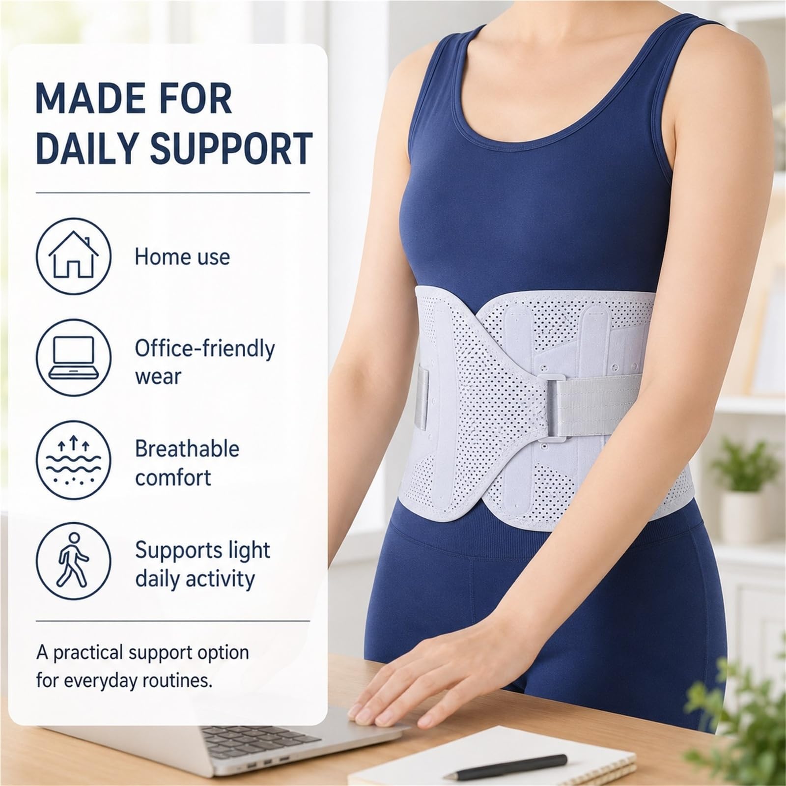 Faja Lumbar para Hombre y Mujer Corrector de Postura Espalda Soporte de Descompresión Alivio del Dolor Cinturón Transpirable Ajustable Ergonómico para Columna(S)