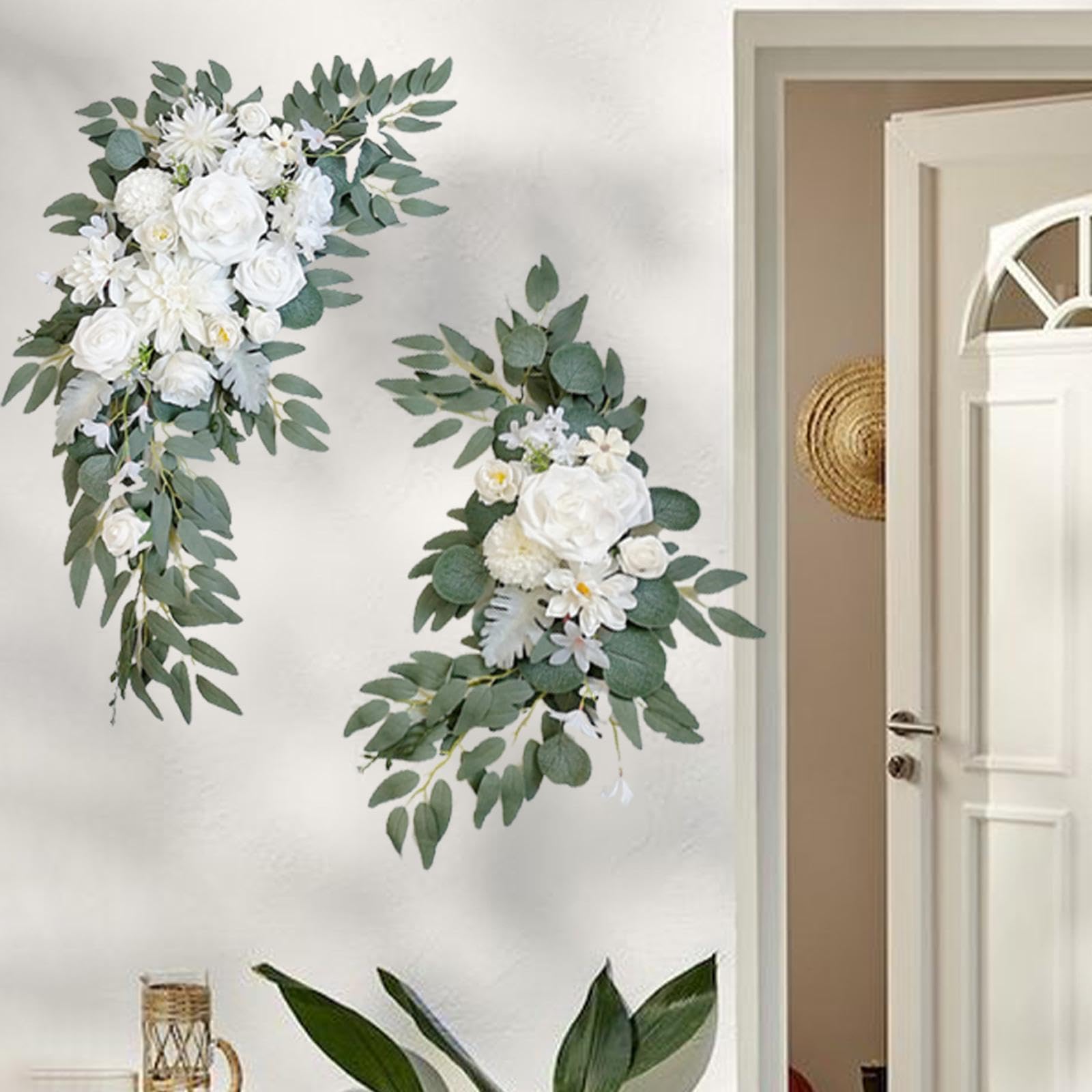 Set di Fiori Artificiali per Matrimonio, Cartello di Benvenuto con, Versatile per La Decorazione dello Sfondo di Cerimonia E Ricevimento, Ghir, Stile a