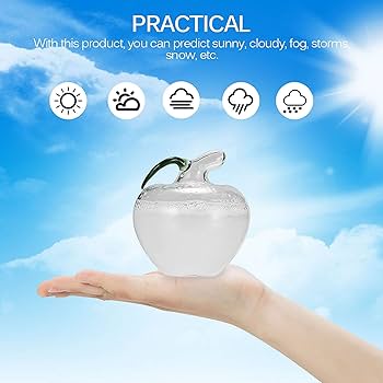 Storm Glass Weather Predictor, Round Glass Barometer Bottle