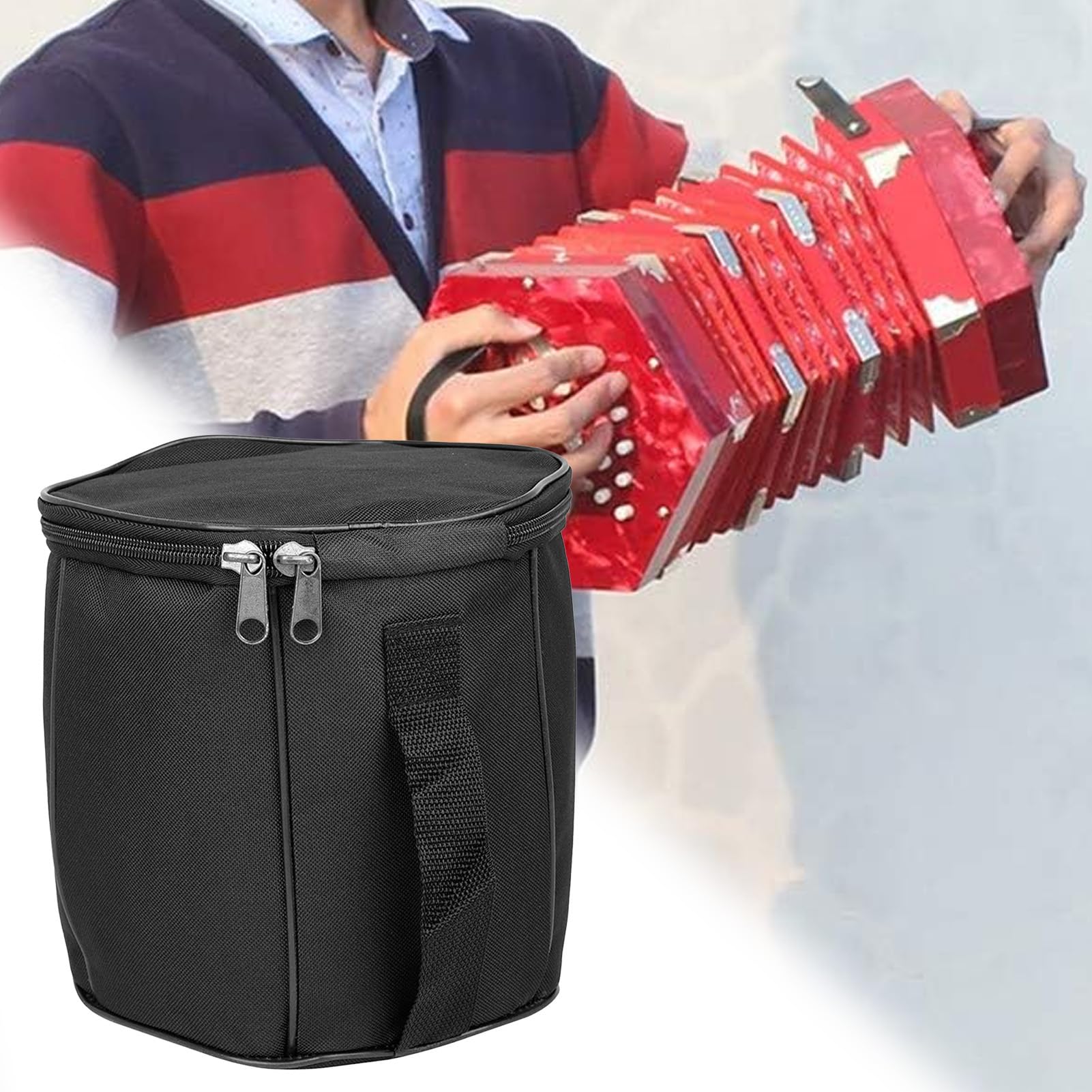 Sac de transport pour accordéon – Sac d'accordéon résistant à l'usure, étui de concertina pour piano basse | Sac de rangement étanche pour la maison, sac de rangement portable pour accordéon pour