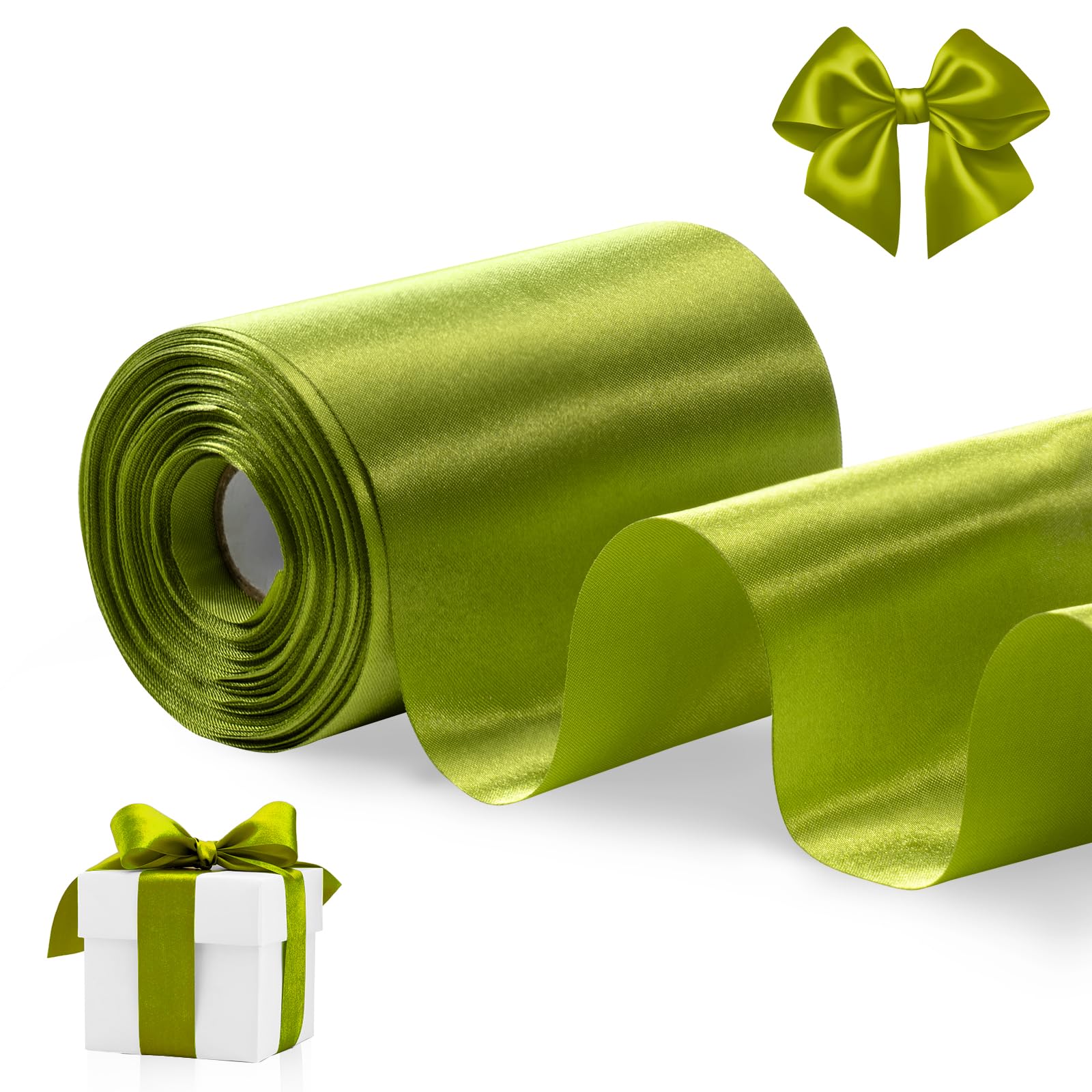 Very Wide Ribbon Snapklik.com : Grass Satin Ribbon 4 Inch X 22 Yd Wide For Grand Opening ...