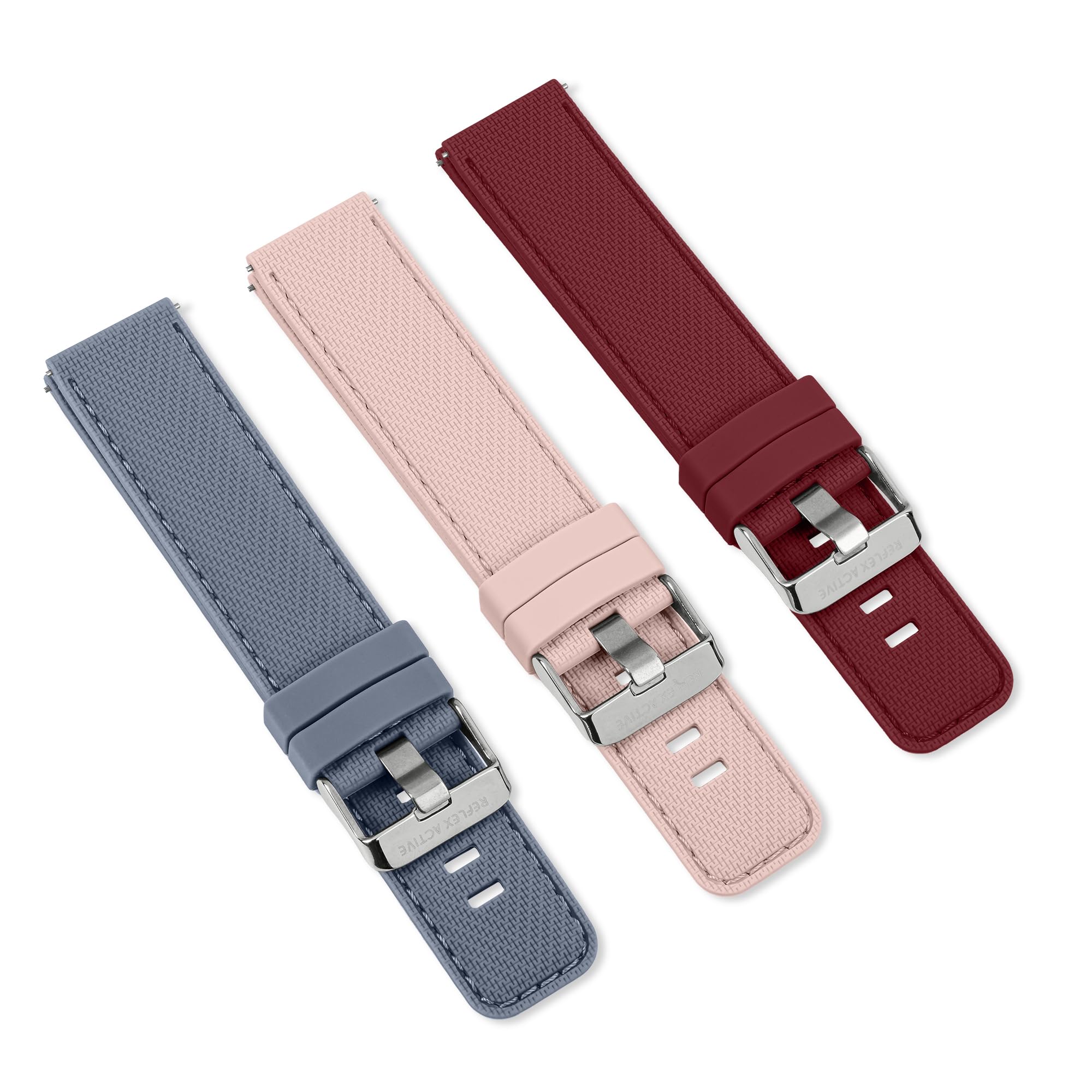 Image secondaire de Bracelet de Montre Connectée Interchangeable Reflex Active - Rouge, Rose et Bleu