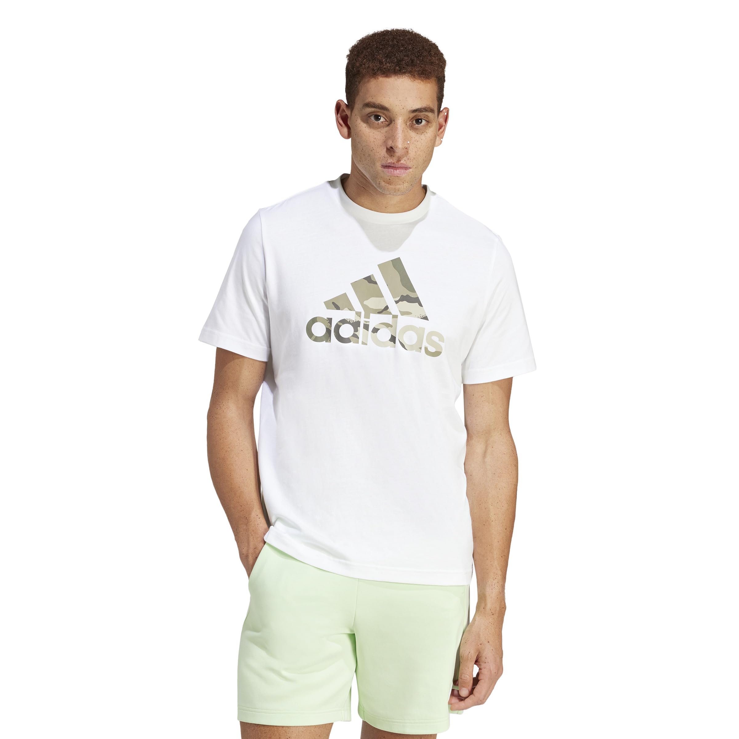 adidas Men's Camo Badge of Sport Graphic Tee T-Shirt