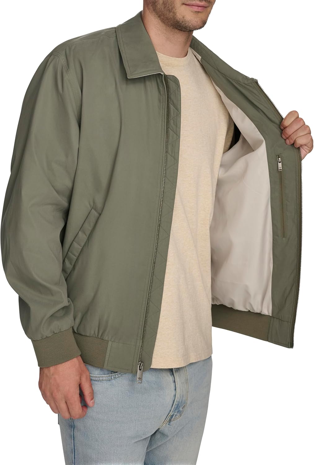 Dockers Men's Microtwill Golf Bomber Jacket