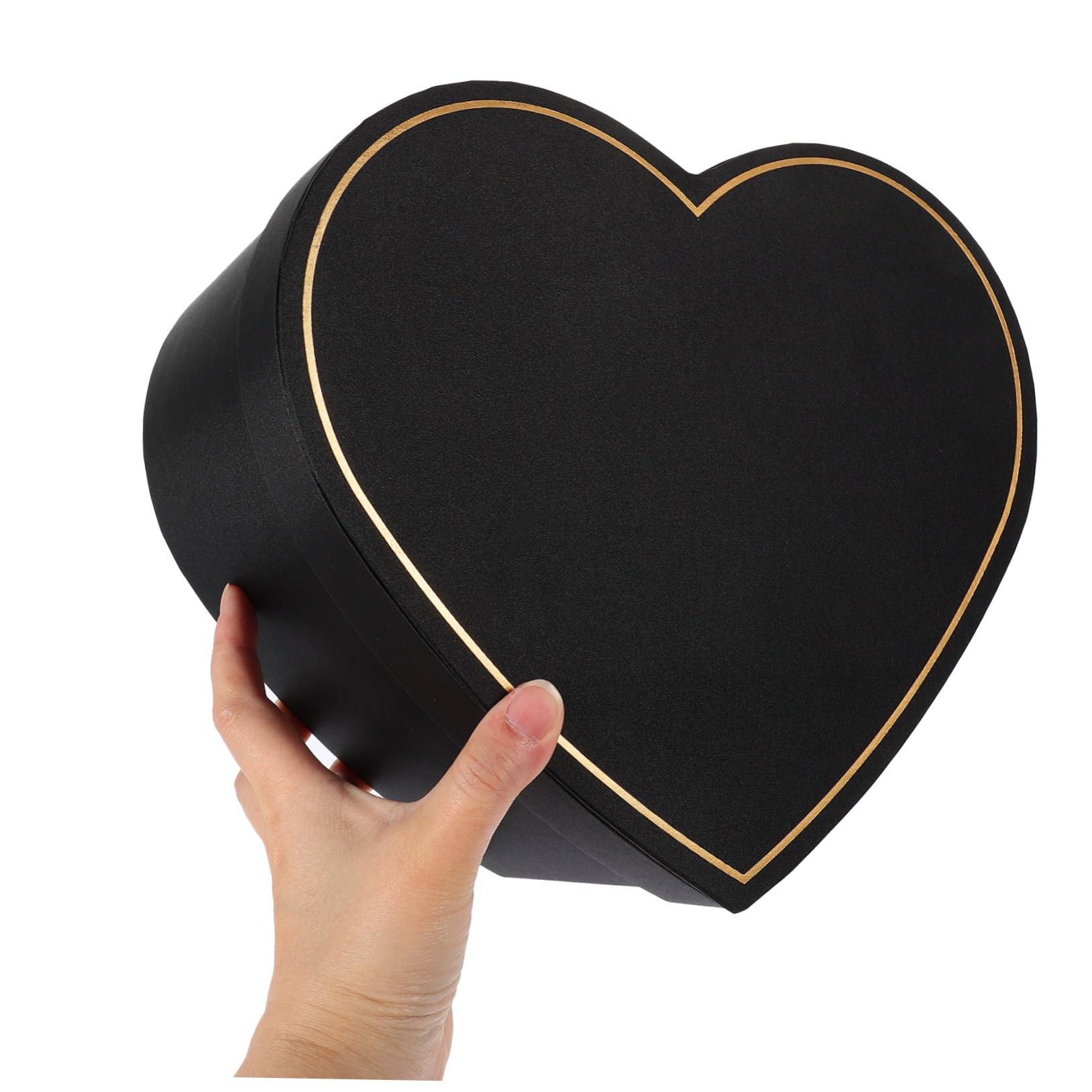 OATIPHO Geschenkbox Herzform Stoff mit Deckel Herzförmige Schwarzem Abschlussfeier Große als Stilvolle Geschenkverpackung für Restaurant und Dessert Shop