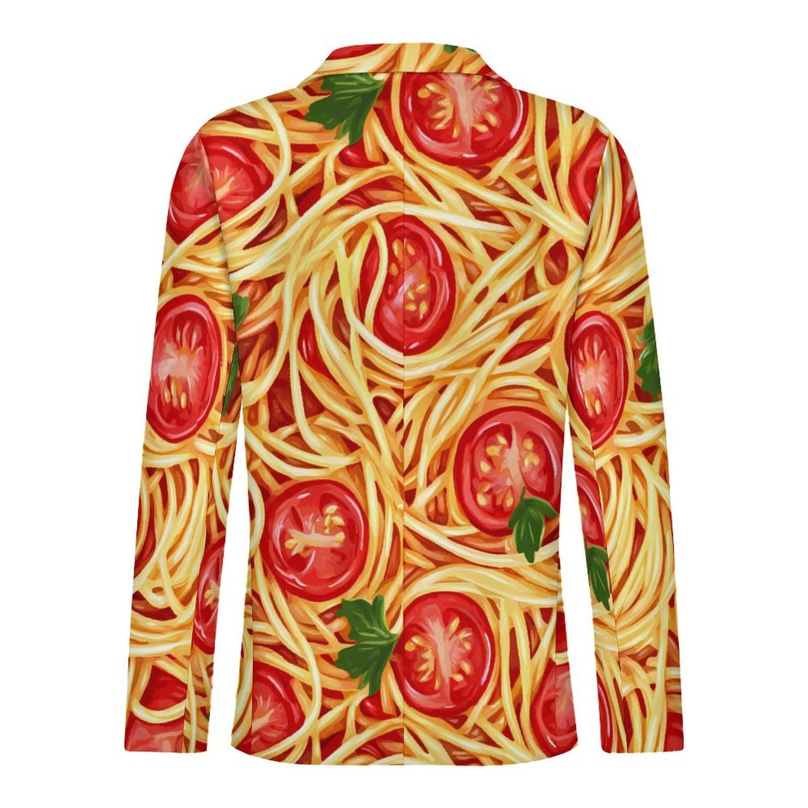 Spaghetti Pasta Noodles Salsa T-omato Giacche Uomo Casual Sport Cappotto Blazer Due Bottoni Giacca